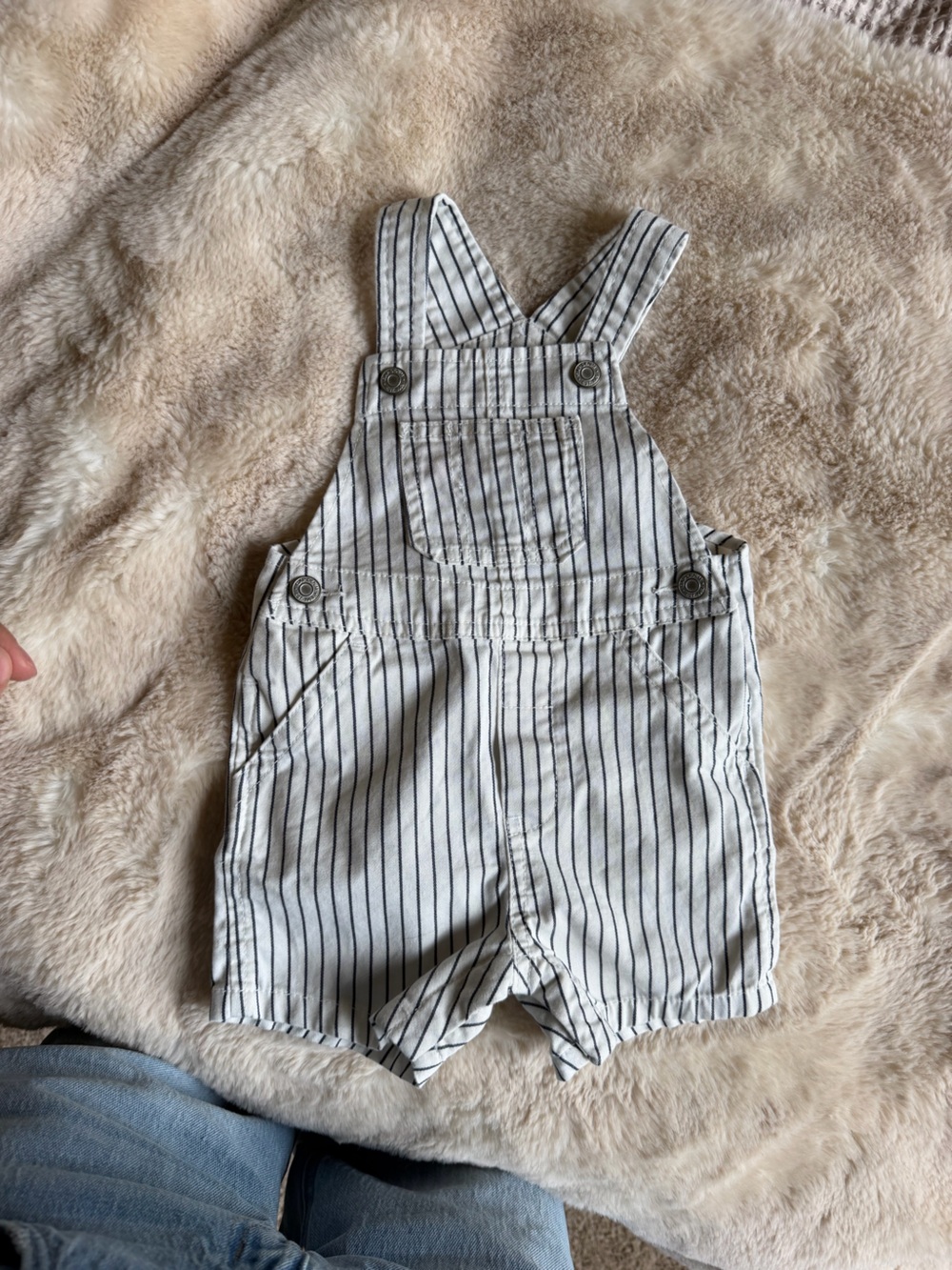 New never worn strip gap overalls